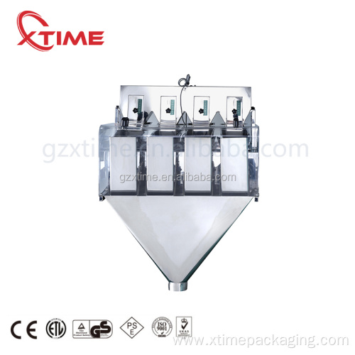 4 Heads Weigher Chips Snack Coffee Bean Packaging Machinery